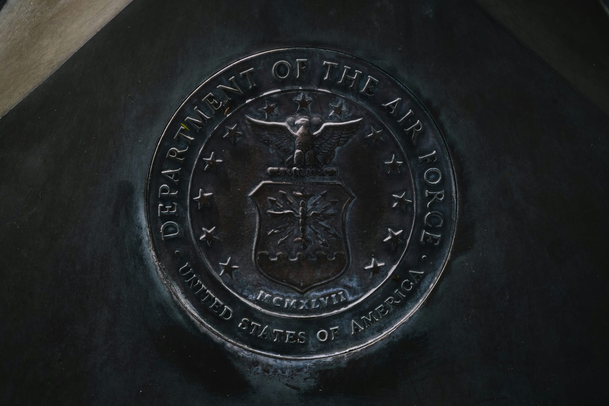 Bronze relief of the Department of the Air Force seal